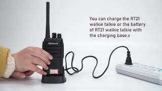 Charging method of Retevis RT21 walkie talkie