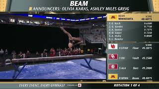 Lexy Ramler (Minnesota) Beam 2022 National Championship Semifinals 9.9375