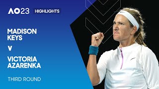 Madison Keys v Victoria Azarenka Highlights | Australian Open 2023 Third Round