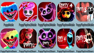 Poppy Playtime Mobile Vs Steam 1, 2, 3, 4, 5 | Compare characters - Full GamePlay