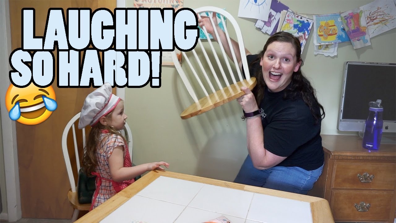 Mom Falls And Breaks Chair! Mom Blooper! - YouTube