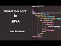 Insertion Sort Algorithm With Java Program