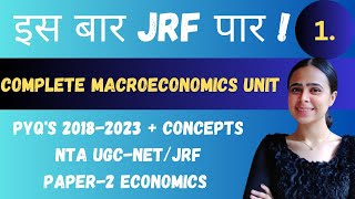 COMPLETE MACROECONOMICS | Part-1 | PYQ's 2018-2023 | All Concepts | NTA UGC-NET/SET/JRF | #ugcnet