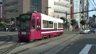 【路面電車動画】長崎電気軌道１４０　つりかけの音　１８００形