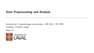 12.1 Data preprocessing