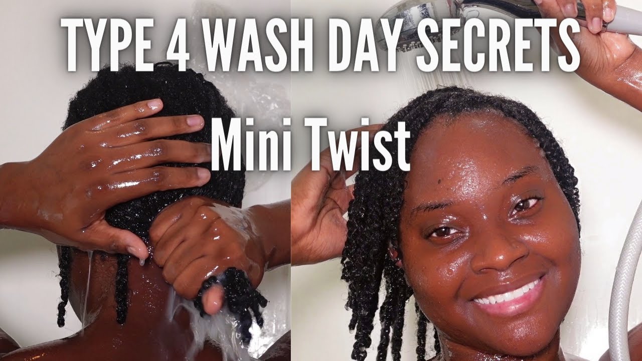 My Realistic Wash Day Routine Mini Twist Growth Tips Type 4 Hair