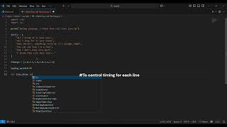 Python code for printing the lyrics of a song with time interval for each line
