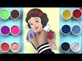 colored sand painting snow white princess so beauty learn colors bumble bee tv