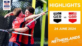 FIH Hockey Pro League 2023/24 Highlights - Germany vs Great Britain (M) | Match