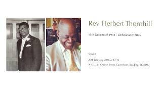 Service of Celebration for Rev Herbert Thornhill