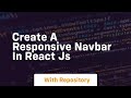 create a responsive navbar in react js