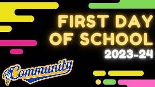 First Day of School 2023-24