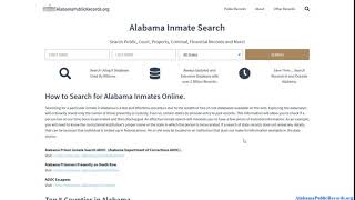 Alabama Mugshots (ADOC Prison and Jail Free Lookup)