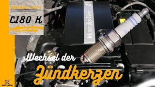 Jetzt funkt's. Mercedes w203 c180 Kompressor (BJ2005) Zündkerzen wechseln.