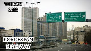 tehrangard driving tour in tehran from kordestan highway - iran tehran 2022 / 1401