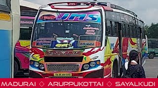 🚍JMS Bus Travel Vlog || Madurai to Aruppukottai to Sayalkudi || Travel Advisor