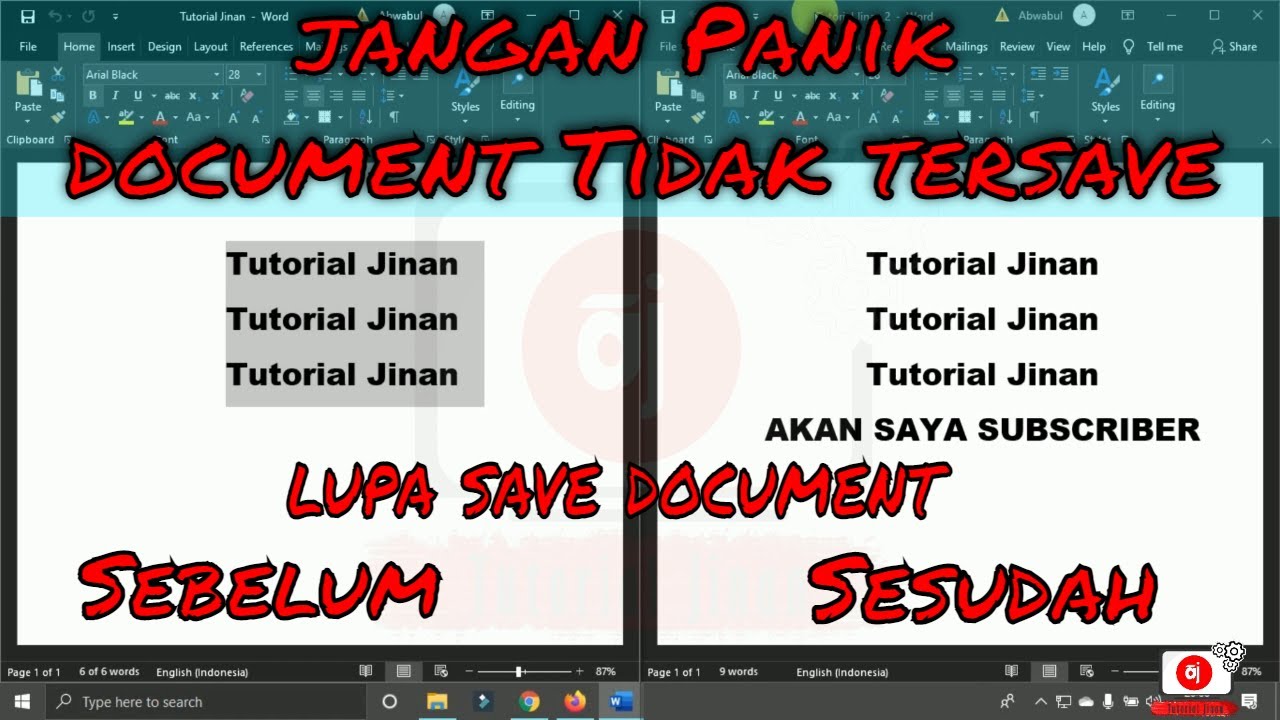 Cara Mengembalikan File Document Tidak Tersimpan/lupa Save Ms.word ...