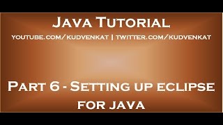 Setting up eclipse for java