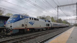 Amtrak PTC Train with P32 running west of NY Penn Station on the Northeast Corridor