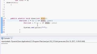 How to draw a java pyramid 1