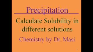 How to Determine the Molar Solubility in Different Solutions?