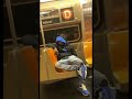 he really fell asleep on the subway newyork