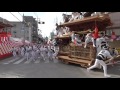 2015岸和田だんじり祭り　旧市地区宵宮・午後　並松町②小門貝源やりまわし（平成27年9月19日）danjiri in japan