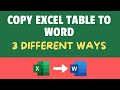 Cara Copy Tabel Excel ke MS Word (yang auto update)