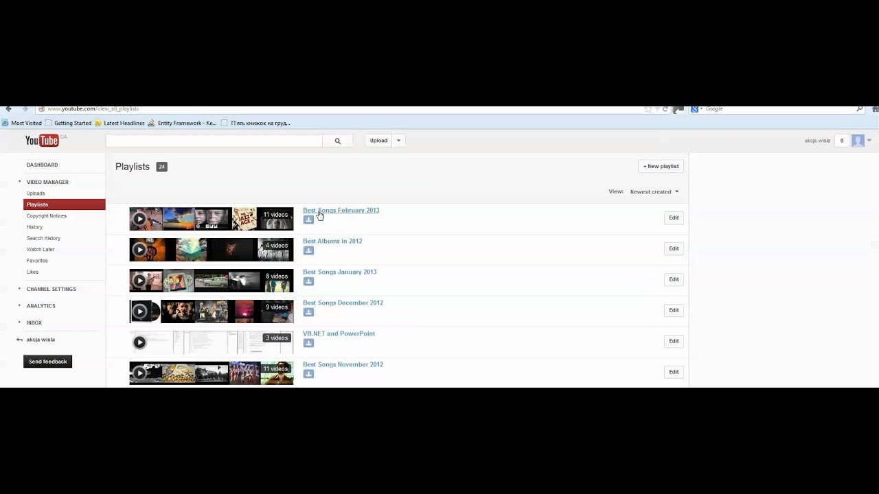 How To View Playlist Statistics Youtube