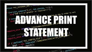ADVANCE PRINT STATEMENT IN PYTHON