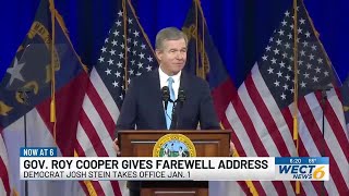 Governor Roy Cooper delivers farewell address from Rocky Mount