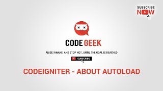 Basic Codeigniter Tutorials - About Autoload