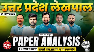 UP Lekhpal Paper Solution Today | UP Lekhpal Answer Key 2026 | UP Lekhpal Exam Analysis Today