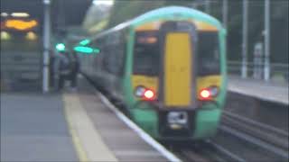 Southern Electrostars 377-106 and 377-424 at Preston Park Station, 6th October 2022