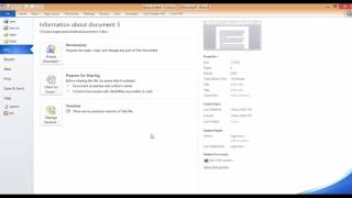 Microsoft Word Backstage View - Lesson 2