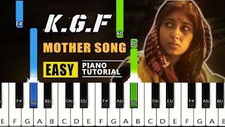 KGF Mother Song Easy Piano Tutorial | KGF BGM Piano Tutorial | KGF Mother BGM Cover | Blacktunes