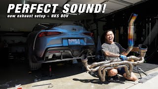 This SUPRA sounds AMAZING now! 🤯 (HKS BOV + RK Titanium Exhaust + Catless Downpi