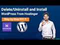 How To Uninstall WordPress From Hostinger |  How To Delete WordPress Website From Hostinger