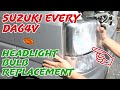 SUZUKI EVERY DA64V | Headlight bulb replacement | How to remove the headlight unit | Kei-car VAN