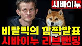 [시바이누코인] 비탈릭의 깜짝발표, 시바이누 리브랜딩 후 1달러 상승 컨퍼런스에서 예언?!