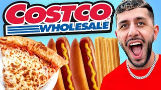EATING THE ENTIRE COSTCO FOOD COURT MENU!! (10,000 Calories)