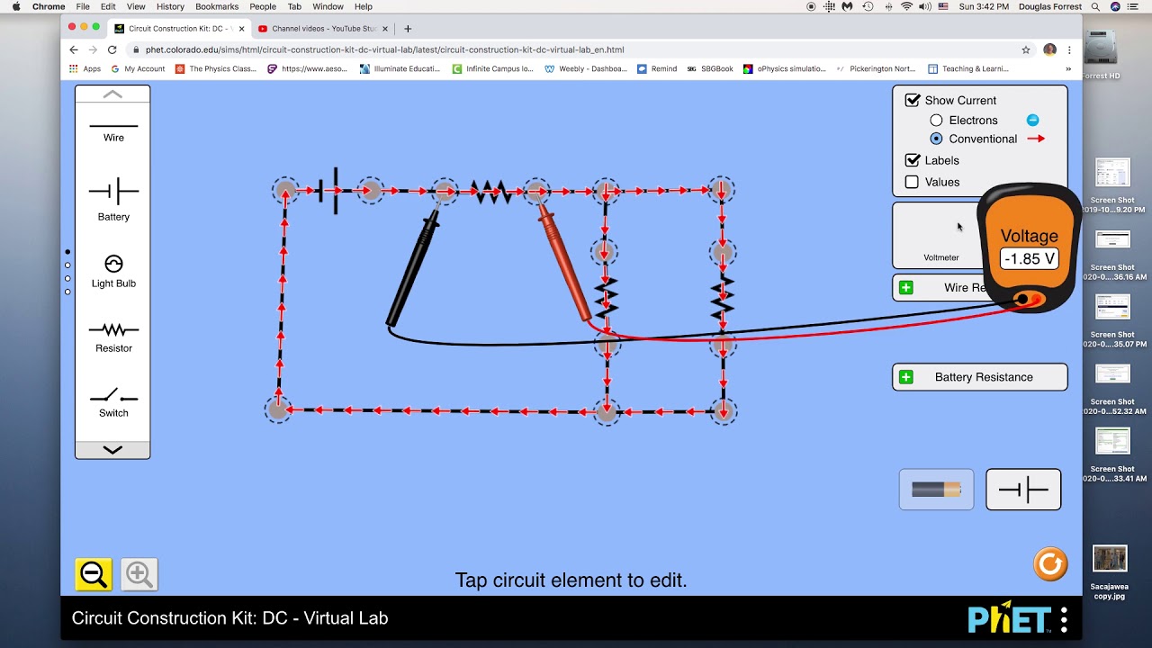 Phet Circuit Construction Kit Dc Virtual Lab