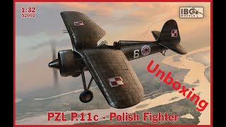 IBG 1/32 PZL P.11c Polish Fighter Unboxing