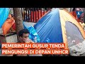 Momen Pemkot Jaksel Gusur Tenda Pengungsi di Depan Kantor UNHCR