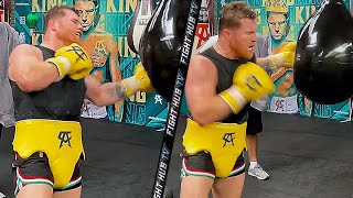 CANELO LOOKING TO KNOCK CALEB PLANTS HEAD OFF WITH UPPERCUTS & HOOKS AS INTENSITY GROWS IN TRAINING