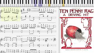 Ten Penny Rag by Brandon \u0026 Smythe (1911, Ragtime piano)