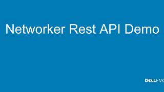 Networker Rest API in under 10 minutes
