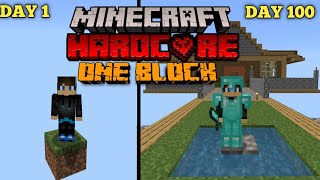 I survived 100 days in one block hardcore Minecraft Hindi part one