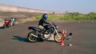 タイム計測コース 転倒！その１ 【K5くん】 VTR250 2016/05/15