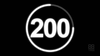 200 Second Countdown Timer with clock Ticking sound & Finish alarm beep #timer #clock #countdown